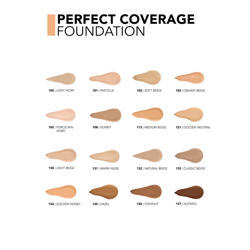 PERFECT COVERAGE FOUNDATION 100 LIGHT IVORY 30 ML