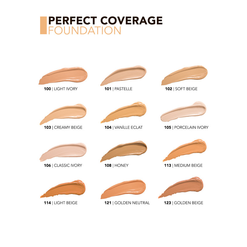 PERFECT COVERAGE FOUNDATION 100 LIGHT IVORY 30 ML