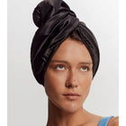 Double-Sided Satin Hair Wrap Black