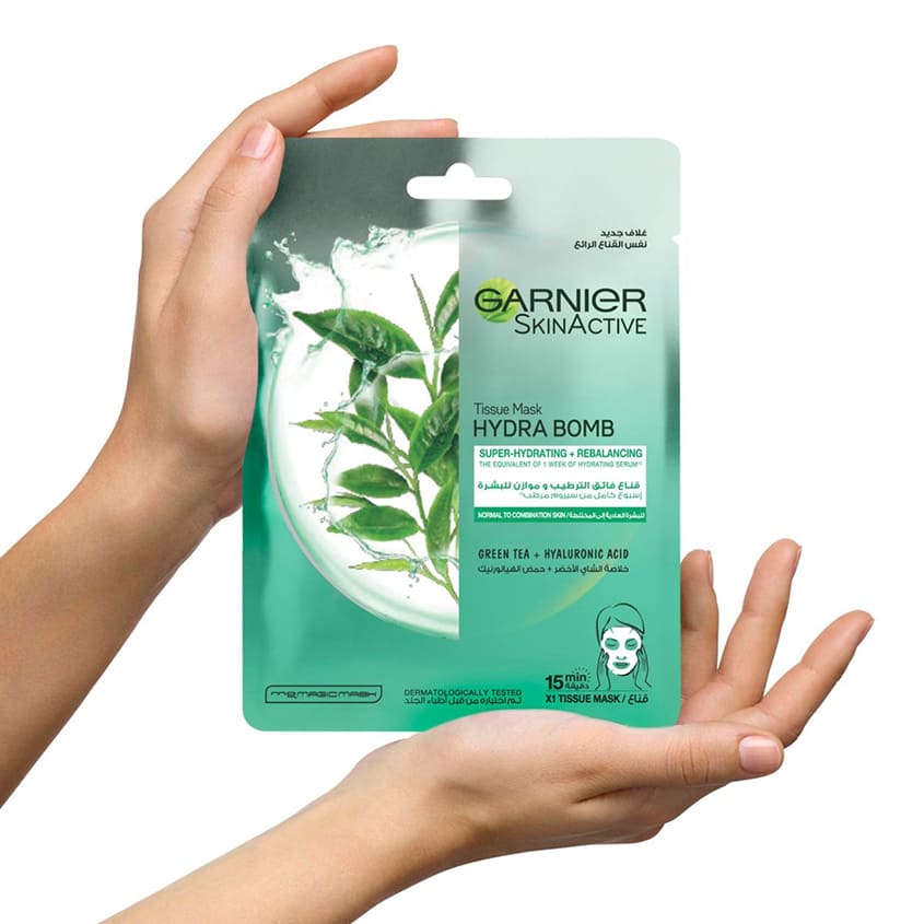 SkinActive Green Tea Hydra Bomb Face Tissue Mask for Normal to Combination Skin