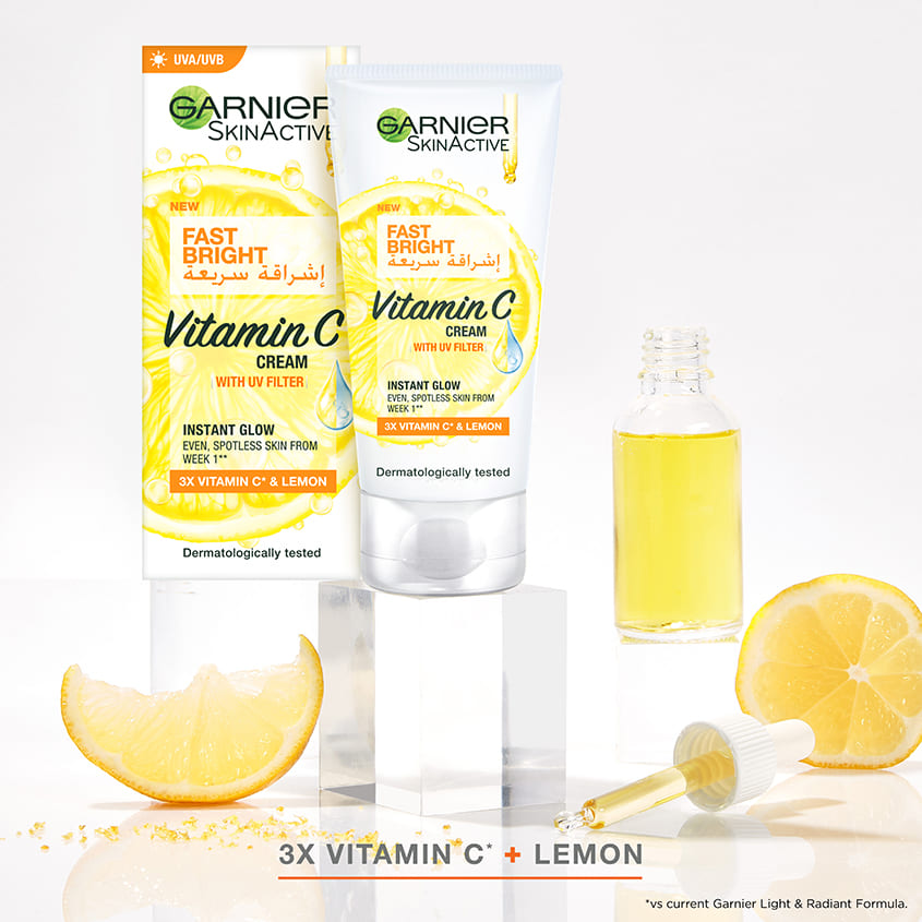 SkinActive Fast Bright Vitamin C Day Cream with UV Filter