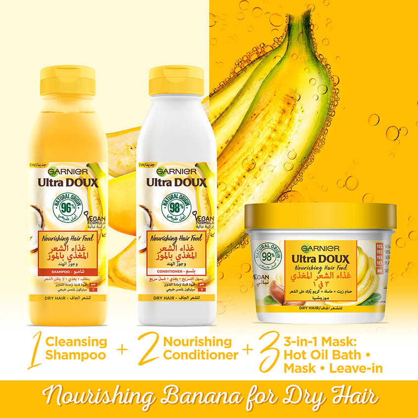 Ultra Doux Nourishing Banana Hair Food Shampoo for Dry Hair