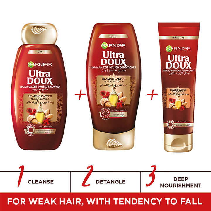 Ultra Doux Castor & Almond Oils Strengthening Shampoo