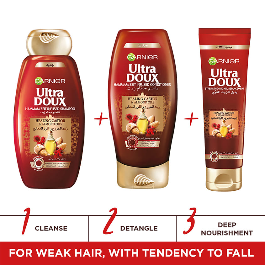 Ultra Doux Castor & Almond Oils Strengthening Shampoo