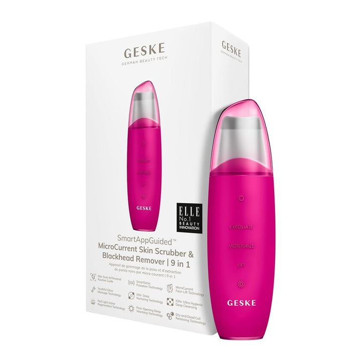 MicroCurrent Skin Scrubber Black Head Remover 9in1 Magenta 44 145G