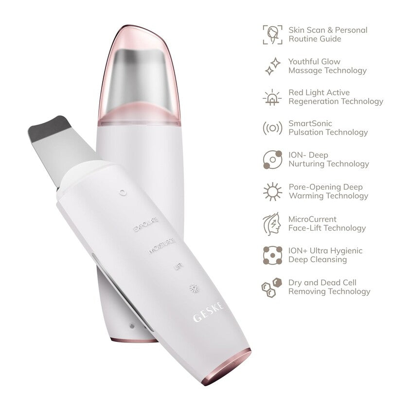 GESKE MicroCurrent Skin Scrubber Black Head Remover 9in1 Gray 44 145G – صورة 5