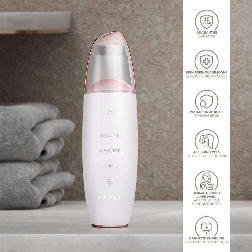 GESKE MicroCurrent Skin Scrubber Black Head Remover 9in1 Gray 44 145G – صورة 6