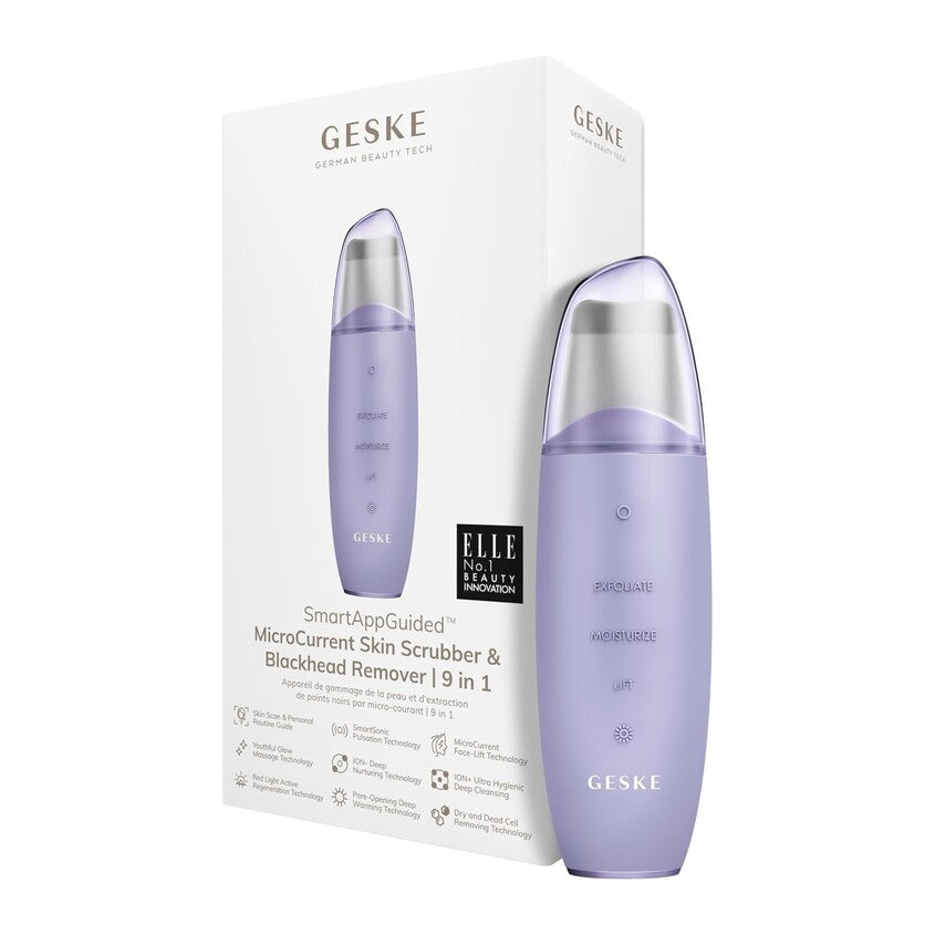 GESKE MicroCurrent Skin Scrubber Black Head Remover 9in1 Purple 44 145G – buy online
