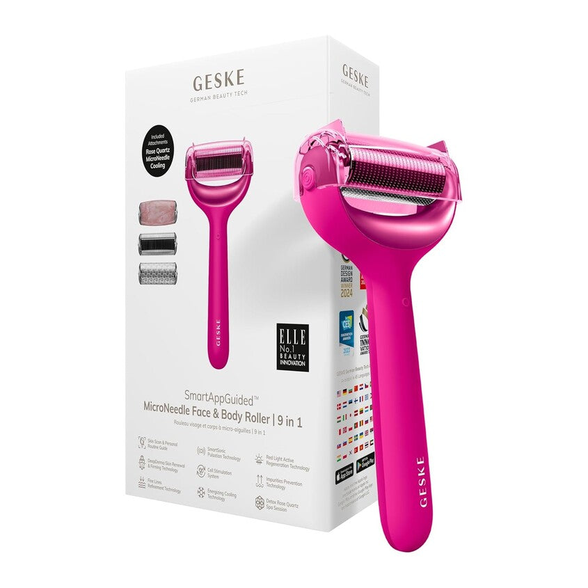 GESKE Micro Needle Face & Body roller 9 in 1 Magenta 42 93G – photo 6