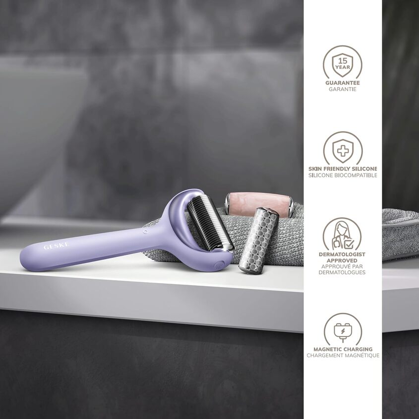 GESKE Micro Needle Face & Body roller 9 in 1 Purple 42 93G – photo 6