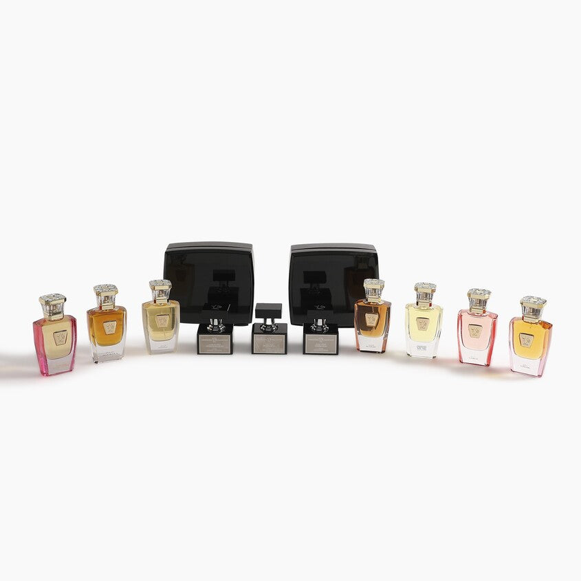 HIND AL OUD BESPOKE SET(EDP 50ML*7+OIL 6ML*3+MUBAKHAR 150G+DOKHOON 350G)