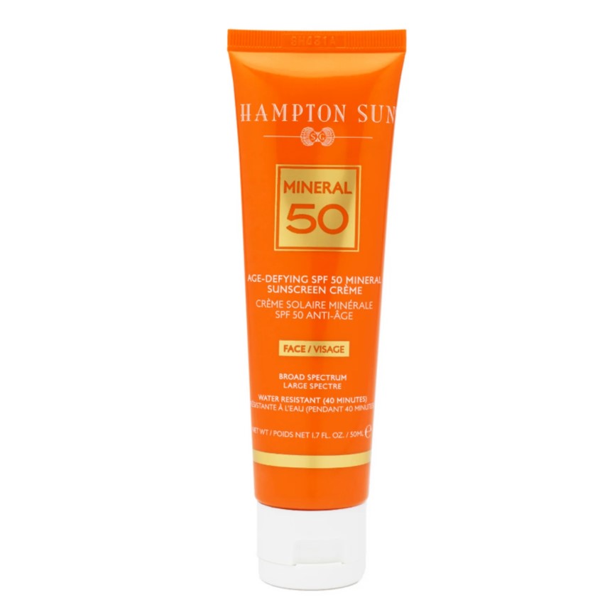 HAMPTON SUN AGE DEFYING SPF50 MINERAL CRÈME FOR FACE 1.7 OZ.