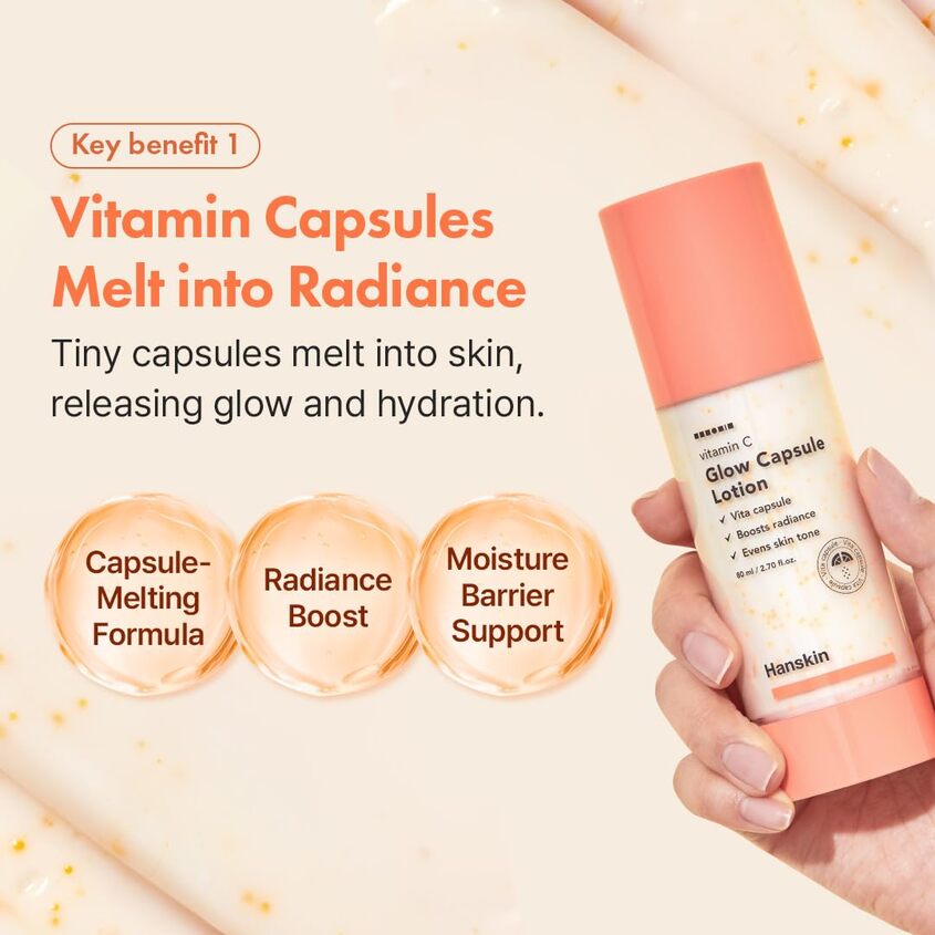 HANSKIN VITAMIN C GLOW CAPSULE LOTION 80ML – free delivery