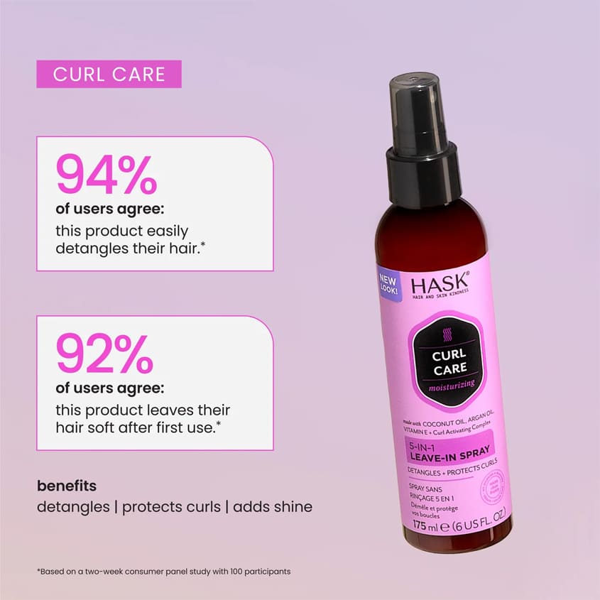 HASK CURL CARE 5 IN 1 LEAVE-IN SPRAY 175ML – صورة 6