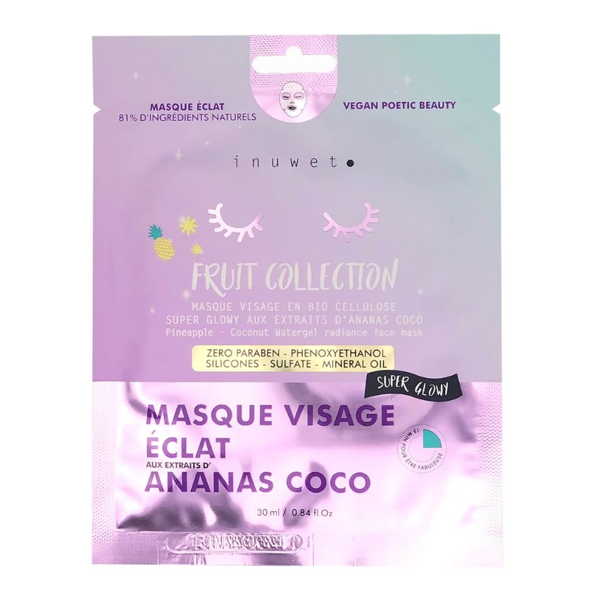 INUWET VINMA31 INU FRUIT FACE MASK RADIANCE PINEAPPLE COCO 30ML