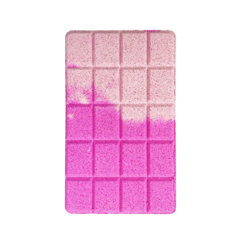 INUWET FIZZER BATH SLAB / STRAWBERRY / PINK 200G