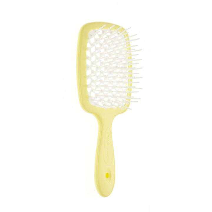 SUPERBRUSH VENTED BRUSH WITH SOFT PINS YELLOW PASTEL