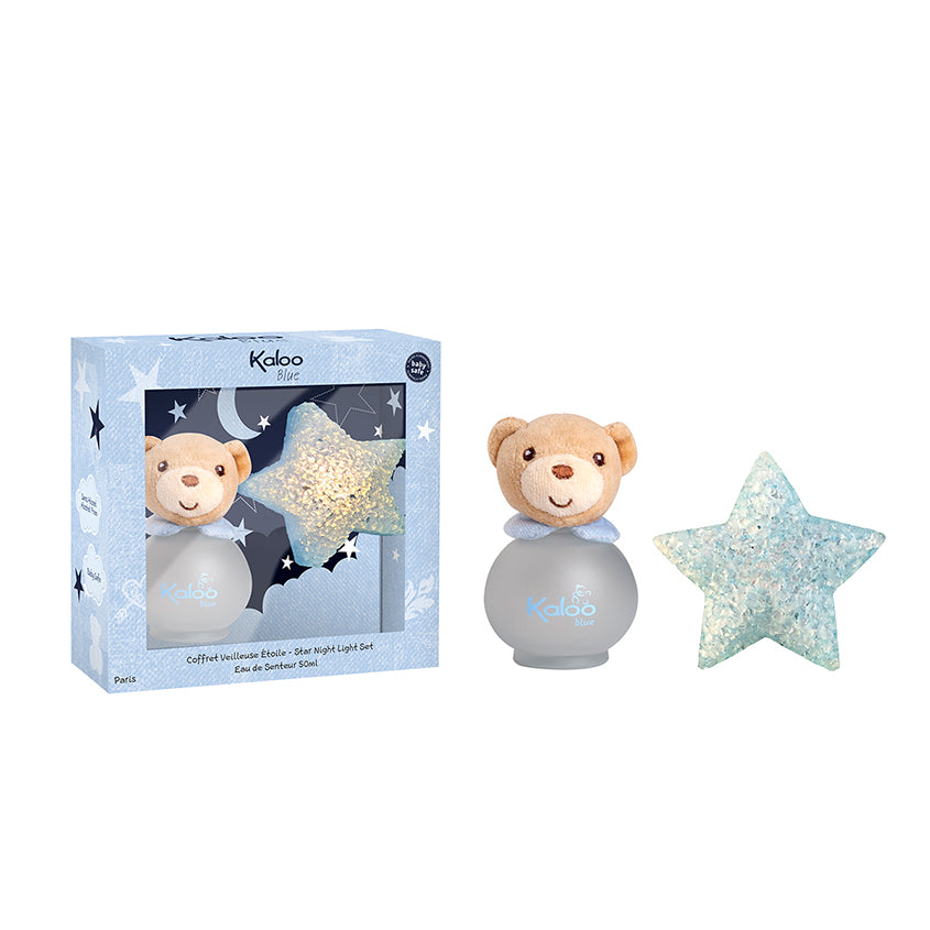 KALOO SET SCENTED WATER BLUE 50 ML + STAR NIGHT LIGHT