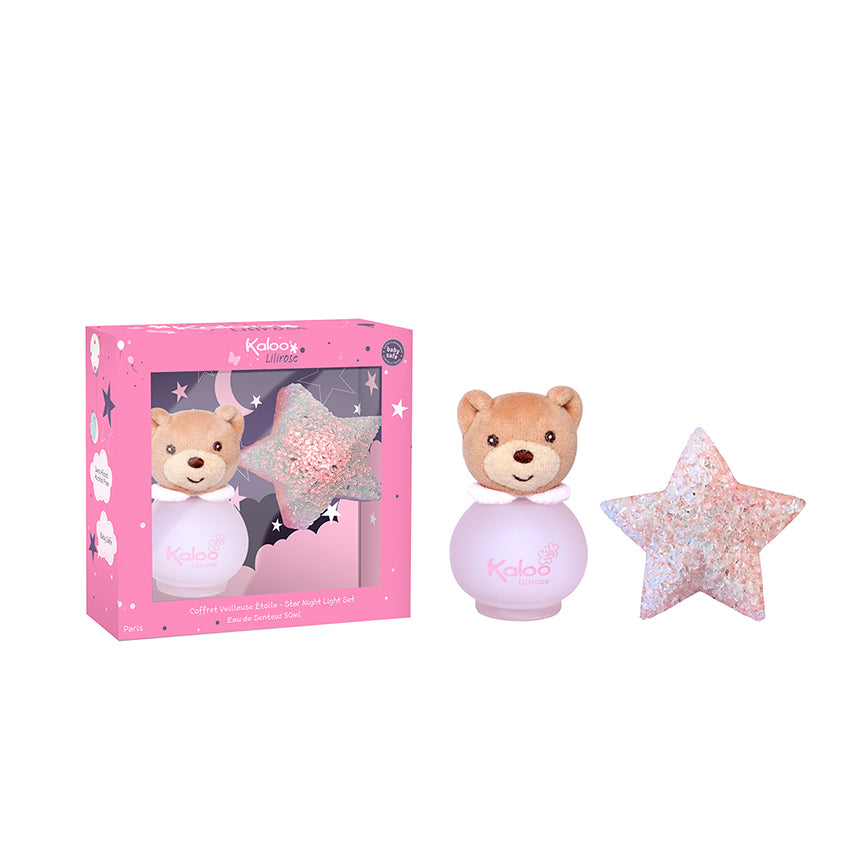 KALOO SET SCENTED WATER LILIROSE 50 ML + STAR NIGHT LIGHT