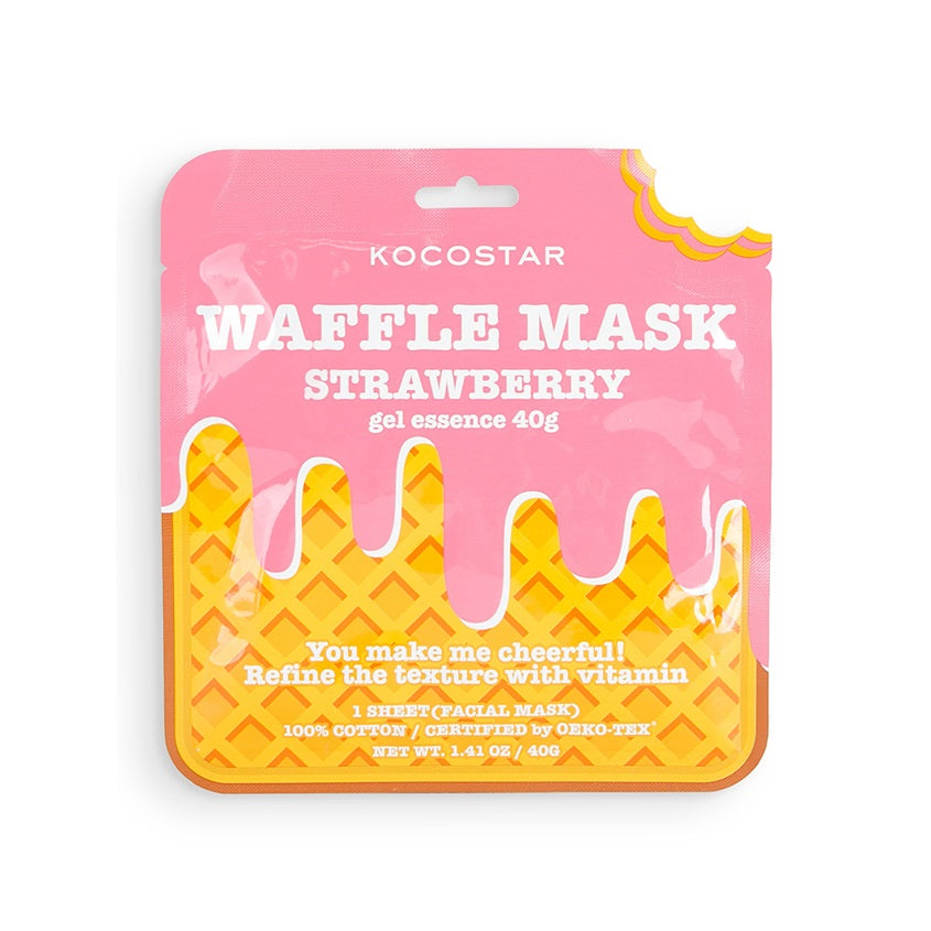 KOCOSTAR Face sheet mask waffle restorative Strawberry Fresh 40g