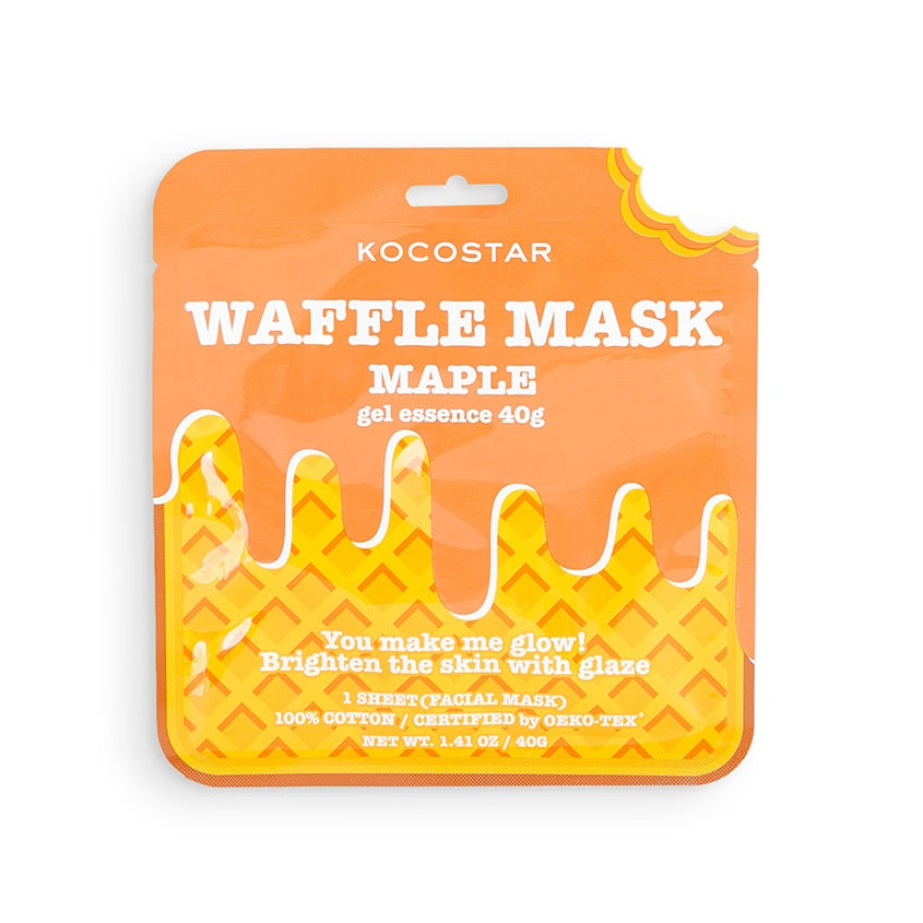KOCOSTAR Face sheet mask waffle anti-aging Maple syrup 40g