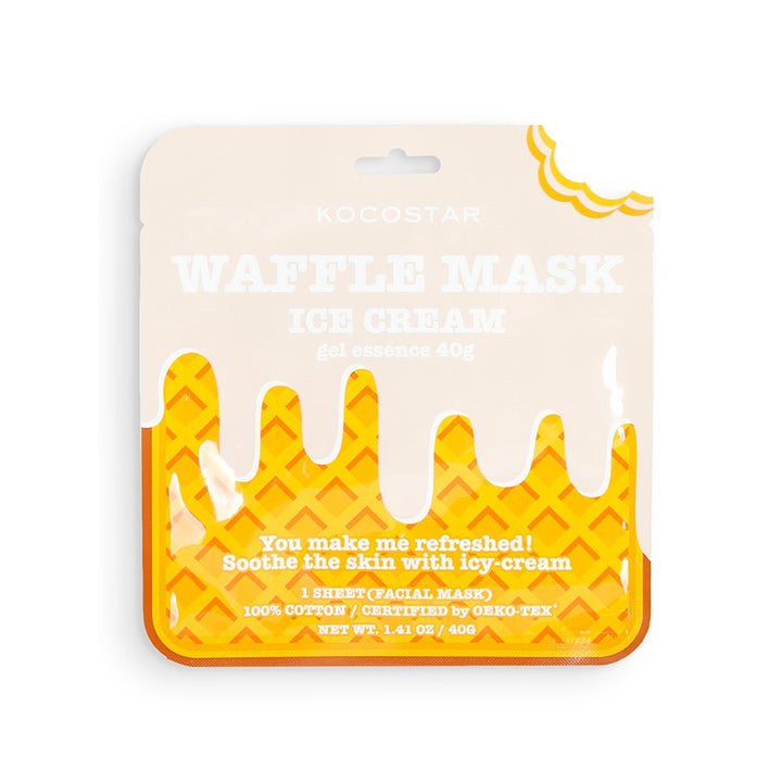 Face sheet mask waffle refreshing and softening Ice cream 40g