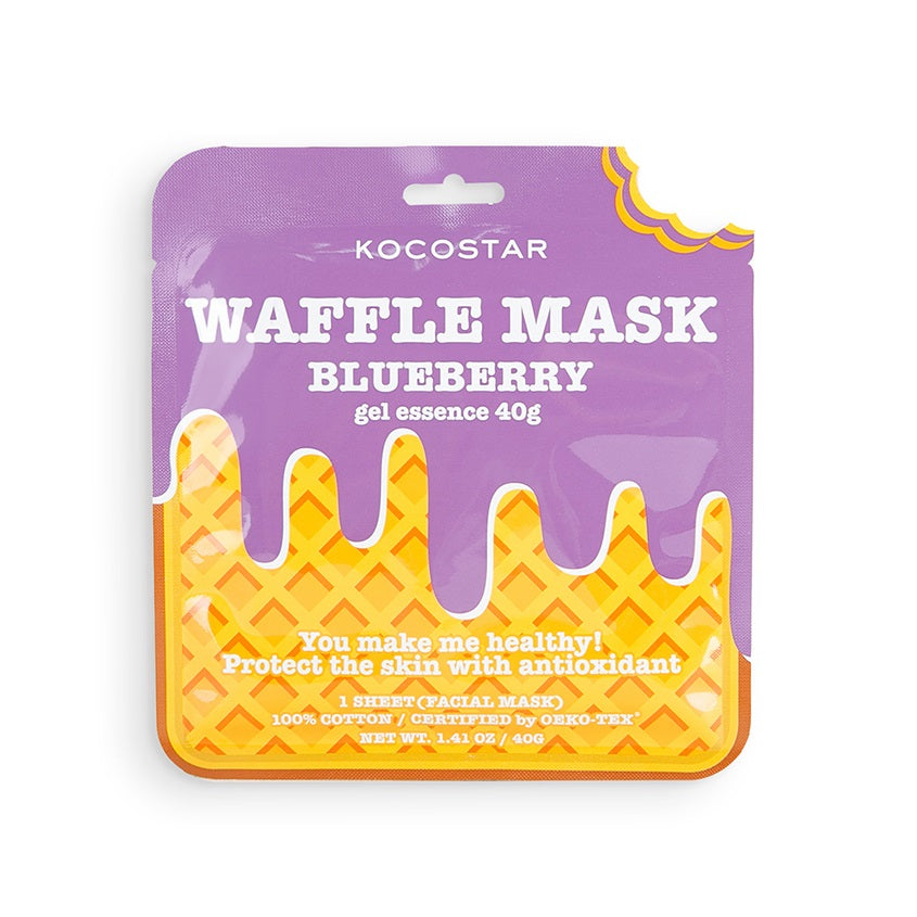 KOCOSTAR Face sheet mask waffle anti-inflammatory Blueberry delight 40g – online store