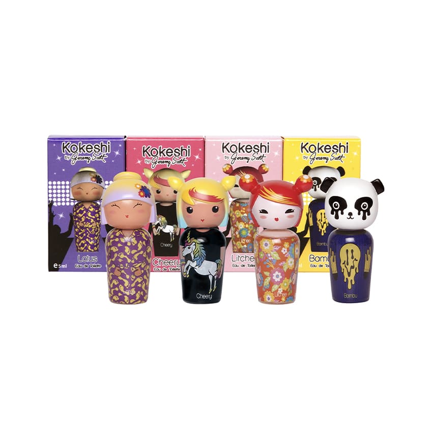 KOKESHI MINIATURE SET (EDT 5ML*4 (CHEERY+BAMBU+LITCHEE+LOTUS)) – buy online