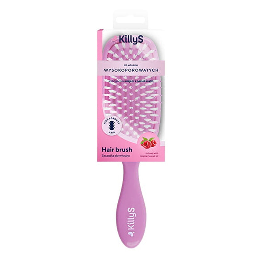 KILLYS HAIRBRUSH FOR HIGH POROSITY HAIR ENRICHED WITH RASPBERRY SEED OIL AND FLAVOR – buy online
