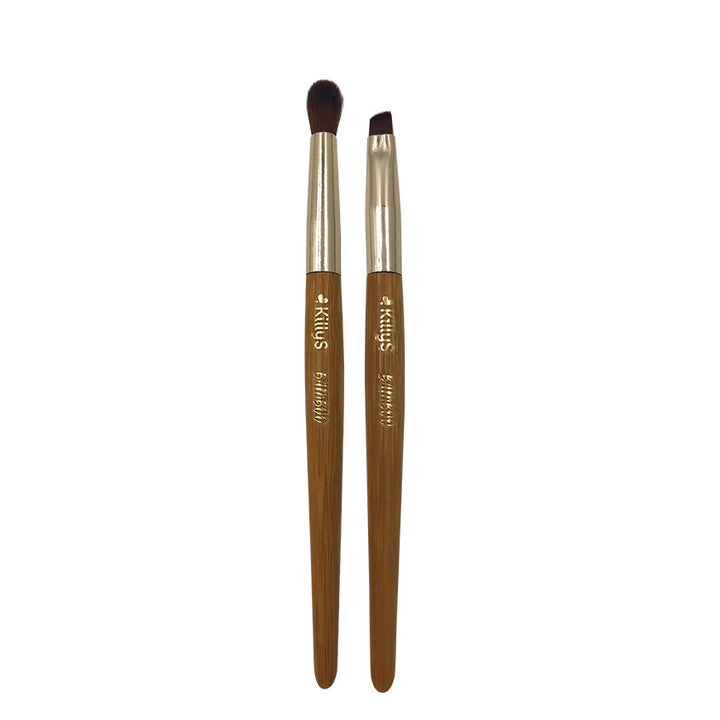 Bamboo Collection Blender Eyeshadow Brush + Brow & Eyeliner Brush