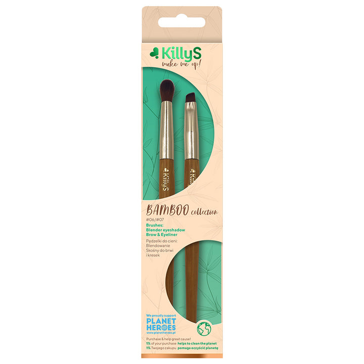 Bamboo Collection Blender Eyeshadow Brush + Brow & Eyeliner Brush