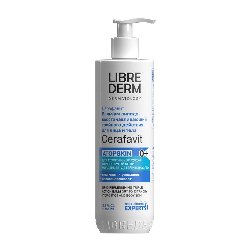 LIBREDERM LIPID-REDPLENISHING TRIPLE ACTION FACE AND BODY BALM FOR KIDS AND ADULTS 400 ml