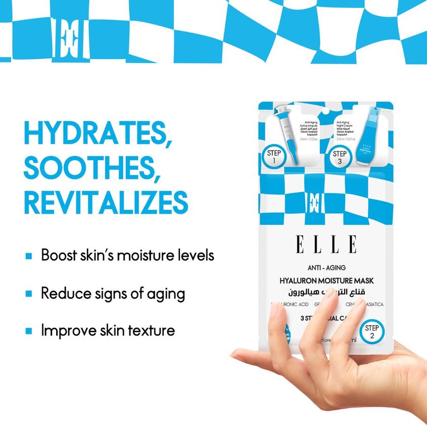 ELLE ANTI AGING HYALURON MOISTURE MASK 27ML – photo 5