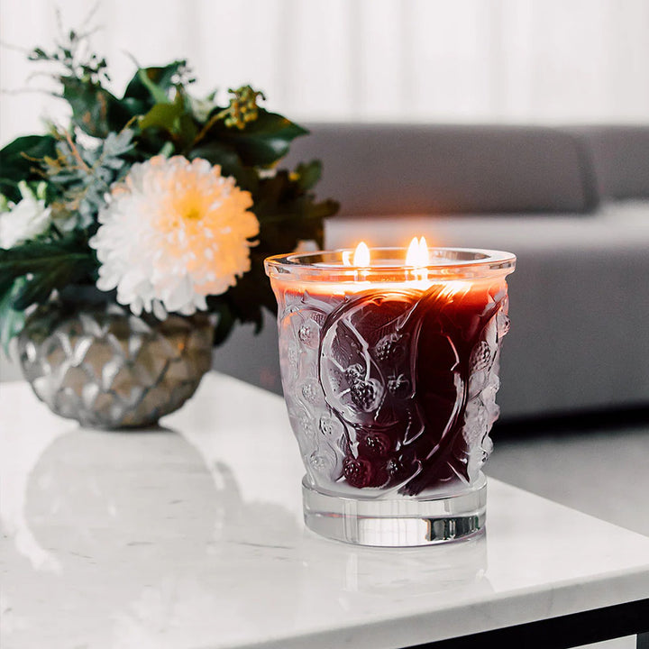 CRYSTAL CANDLE VASE EPINES 750G
