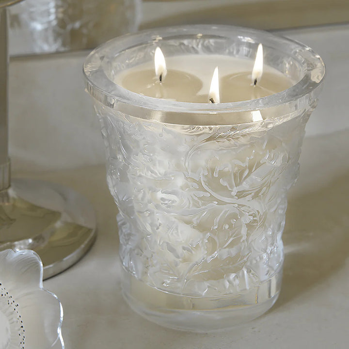 CRYSTAL CANDLE VASE FORET 750G