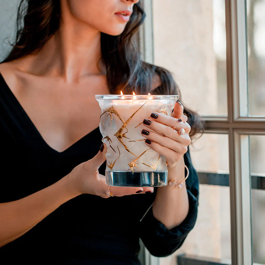 LALIQUE CRYSTAL CANDLE VASE OCEANS LTD EDTN 750G – توصيل مجاني