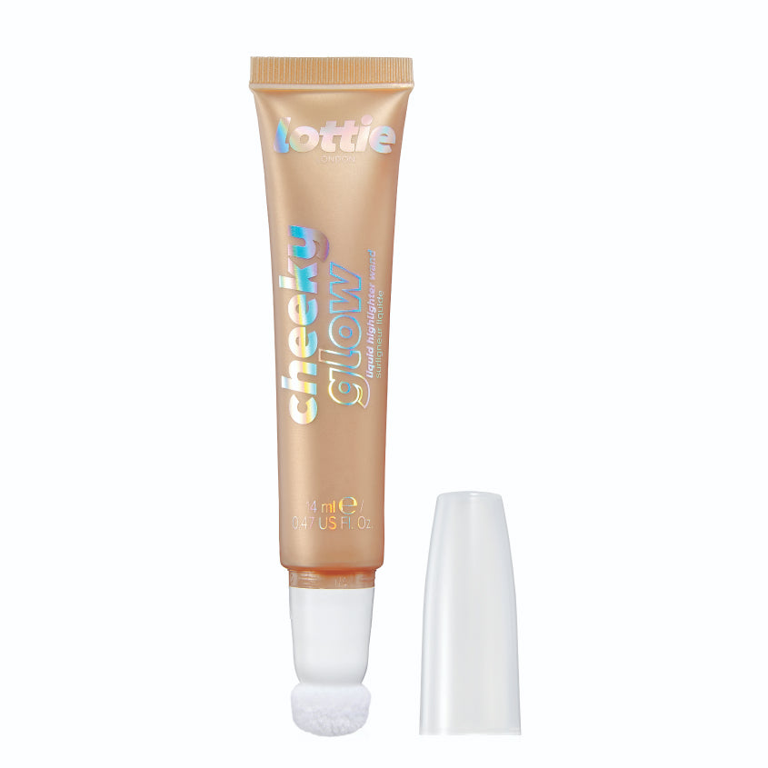 LOTTIE LONDON CHEEKY GLOW LIQUID HIGHLIGHTER WAND CHAMPAGNE DRIP 14ML
