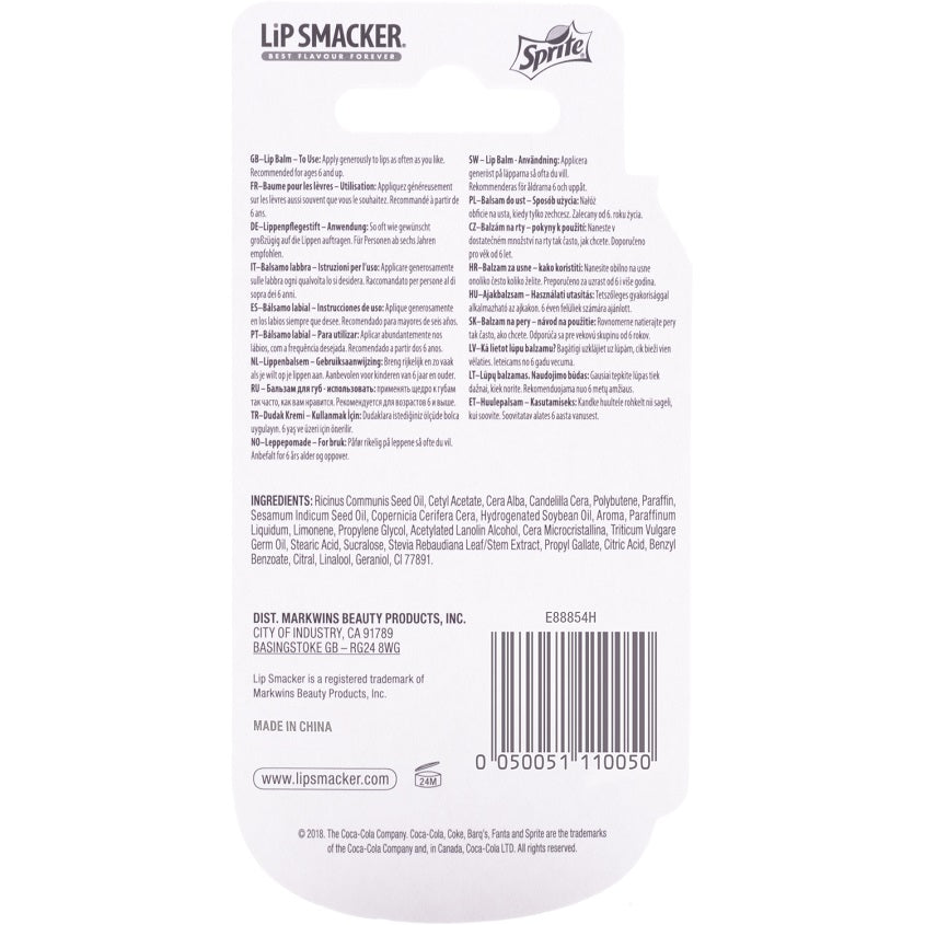 LIP SMACKER LIP BALM WITH FRAGRANCE SPRITE 4 G