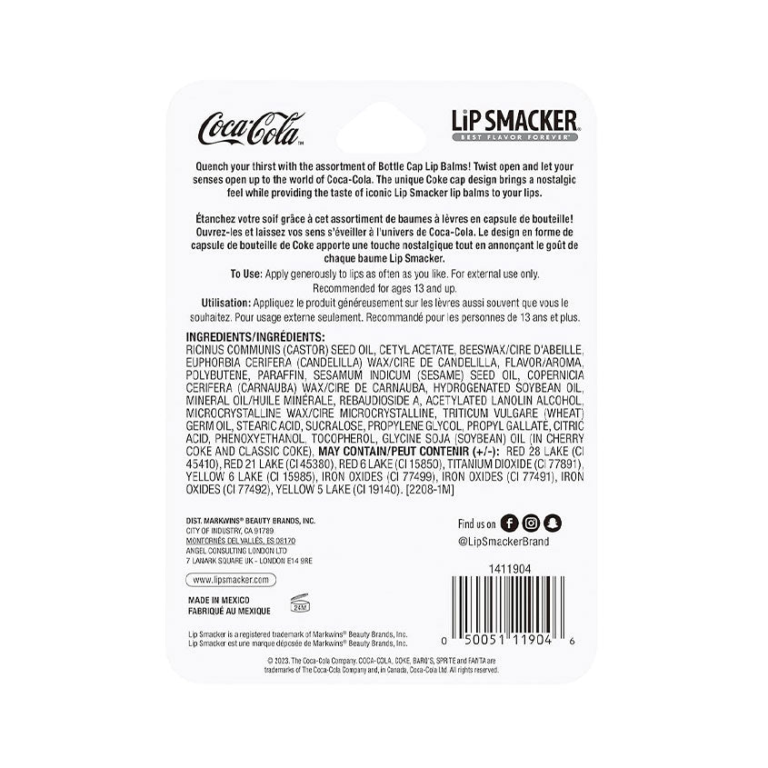 LIP SMACKER L/S Coke Bottle Cap Lip Balm Party Pack Trio – buy online