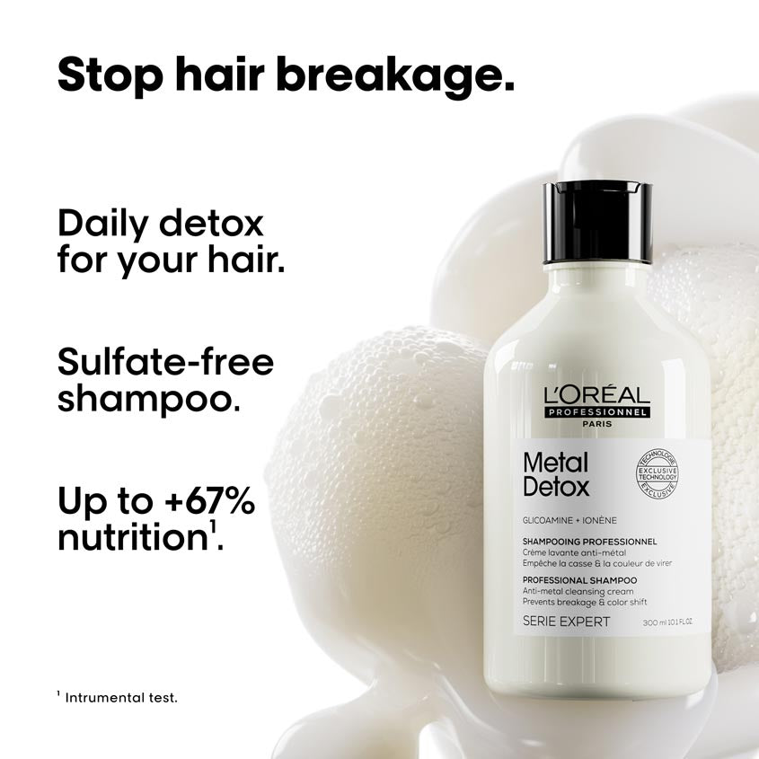 Serie Expert Metal Detox Anti-Metal Cleansing Cream Shampoo After Color, Balayage & Lightening