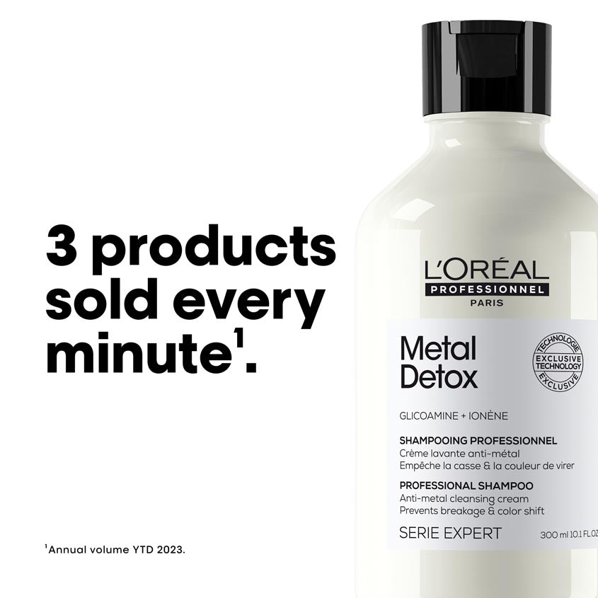 Serie Expert Metal Detox Anti-Metal Cleansing Cream Shampoo After Color, Balayage & Lightening