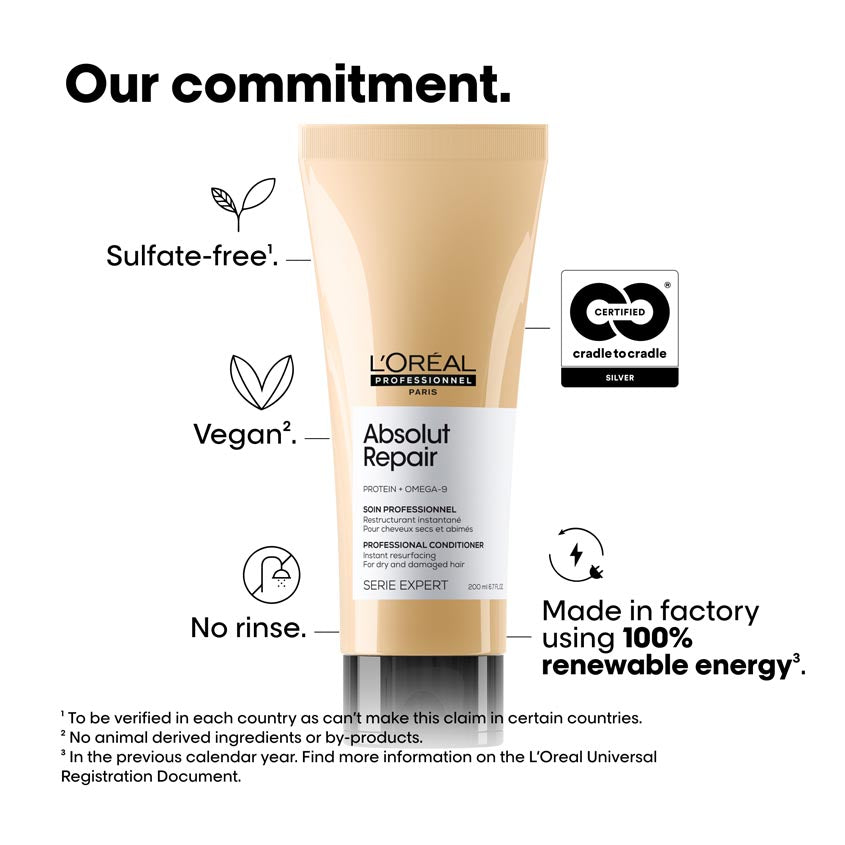 Serie Expert Absolut Repair Conditioner With Protein And Gold Quinoa
