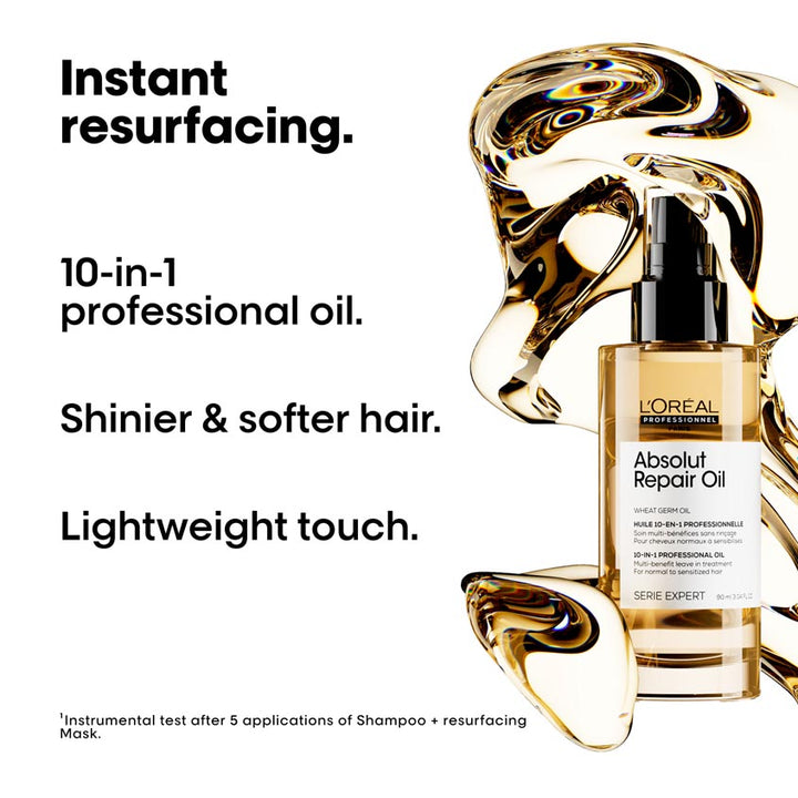 Professional hair cosmetics OIL MULTI-BENEFIT LEAVE IN TREATMENT, FOR DRY AND DAMAGED HAIR, SERIE EXPERT, 90ML