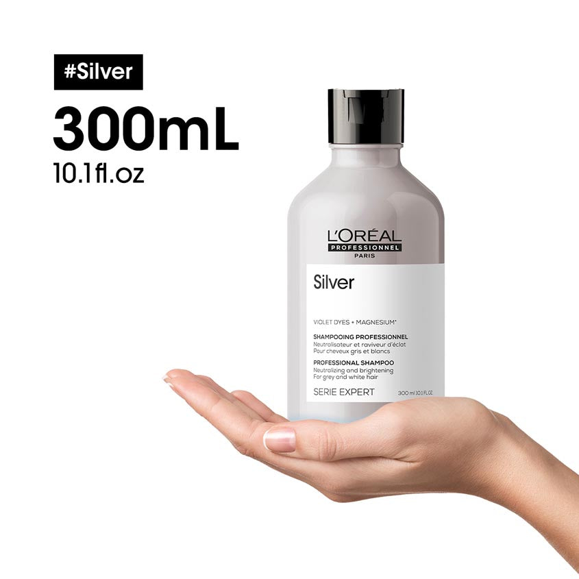 Serie Expert Silver Shampoo For Grey, White Or Light Blonde Hair