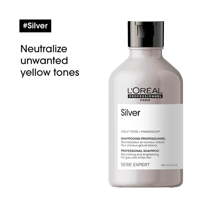 Serie Expert Silver Shampoo For Grey, White Or Light Blonde Hair