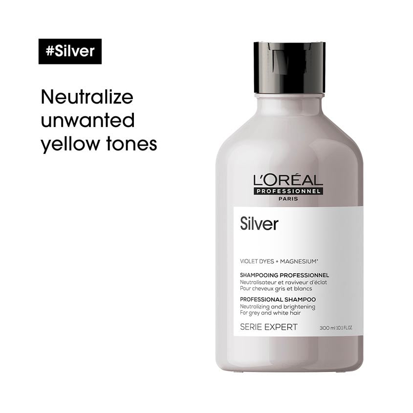 Serie Expert Silver Shampoo For Grey, White Or Light Blonde Hair