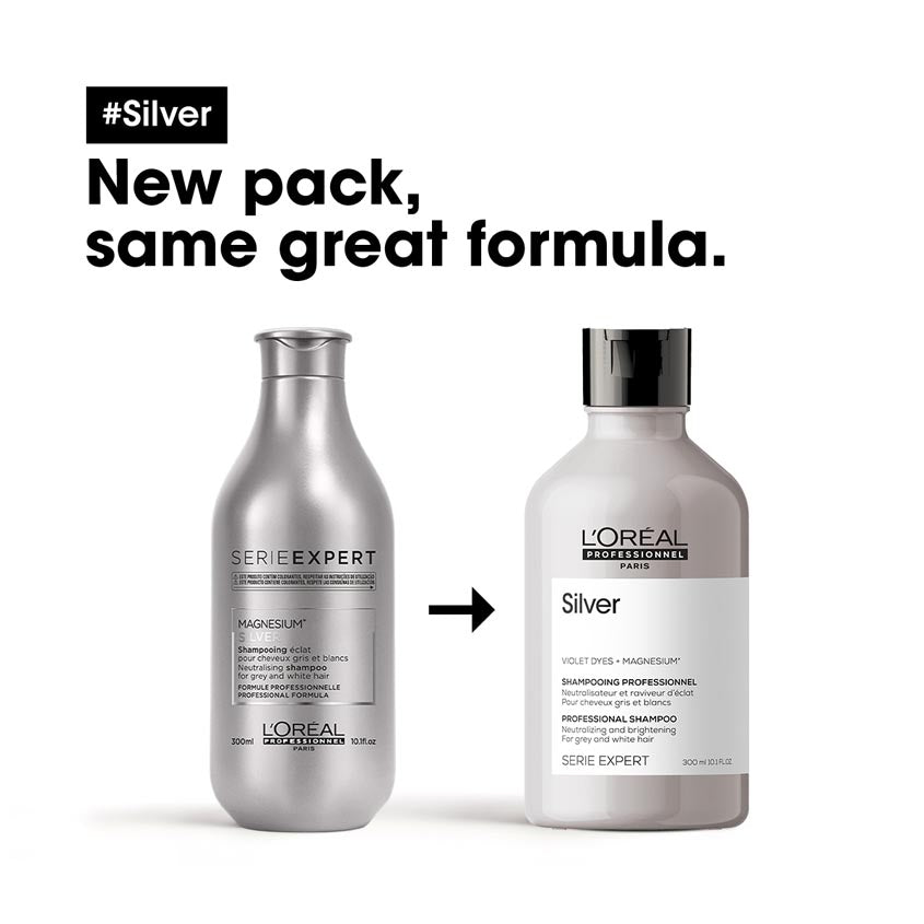 Serie Expert Silver Shampoo For Grey, White Or Light Blonde Hair