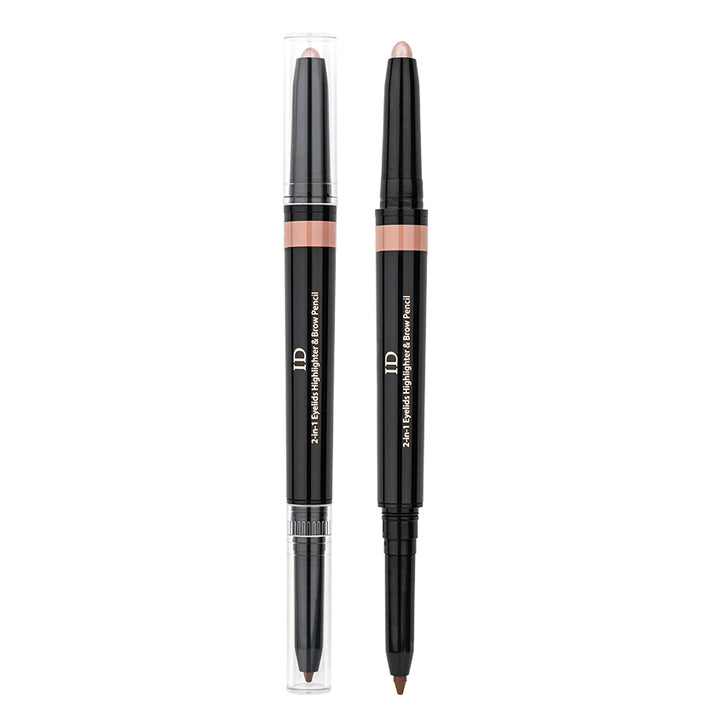 ID 2-in-1 Eyelids Highlighter and Brow Pencil, chatain 302, 0,65/0,25g