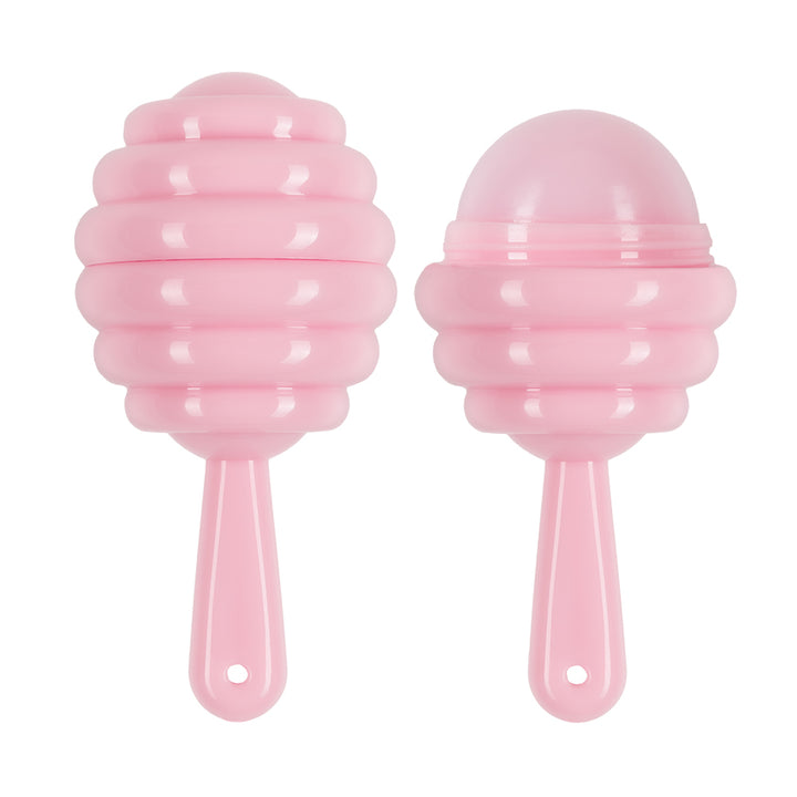 Lip care BEAUTY SECRETS PINK LOLLIPOP LIP BALM transparent, milk shake scent, 5 g