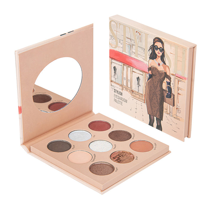 STYLISH EYESHADOWS PALETTE, 9 COLORS, 13,5 g